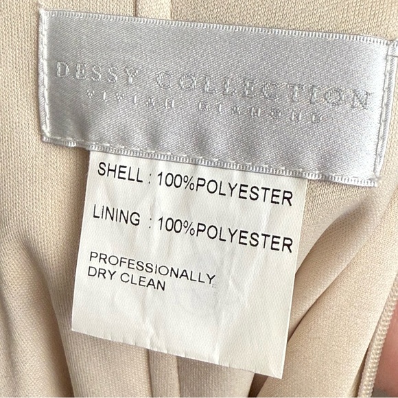 DESSY COLLECTION Nude Strapless Dress Bridesmaid Prom - Picture 7 of 10